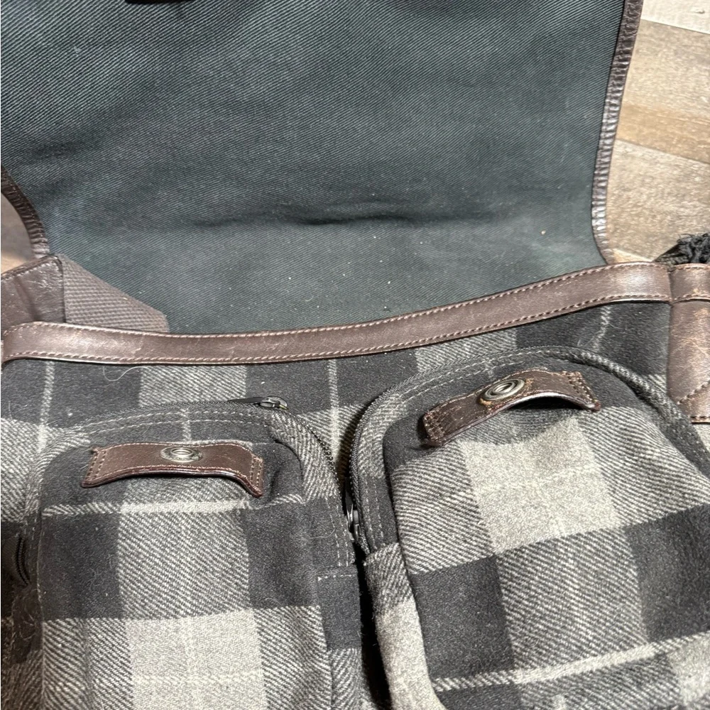 Jack Spade Warren Street Tartan Wool‎ Messenger Bag